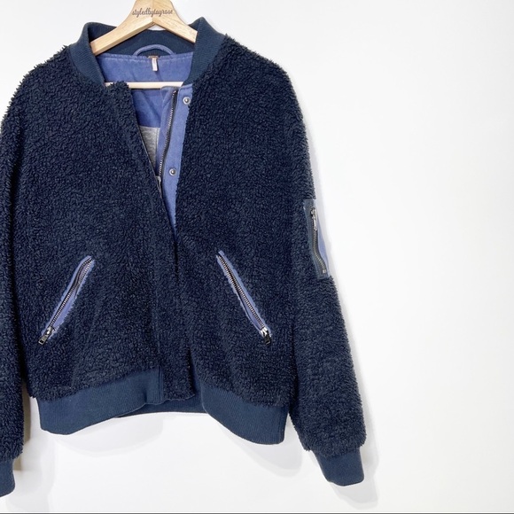 Free People Sherpa Bomber Jacket - Picture 3 of 13